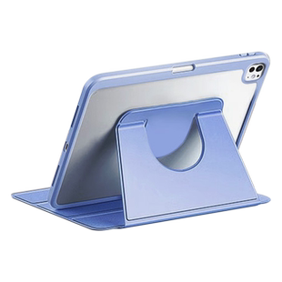 逸圣适用于iPadPro 12.9/13英寸保护壳翻盖2025新款苹果平板套2024/22/21/20版带笔槽2018旋转支架透明硬壳