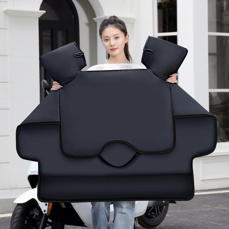 电动车挡风被四季通用冬季加厚电瓶摩托车防水防风罩春秋加绒新款