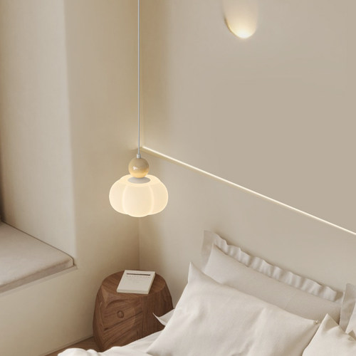 铭琢奶油风床头小吊灯舒适光