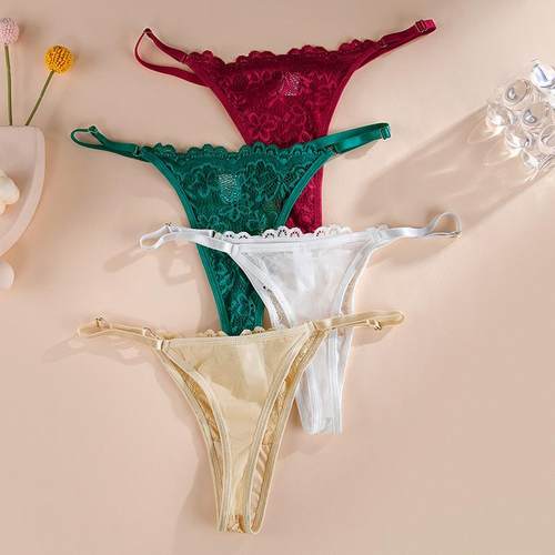Lace Thongs for Women Sexy No Show G String Panties T back