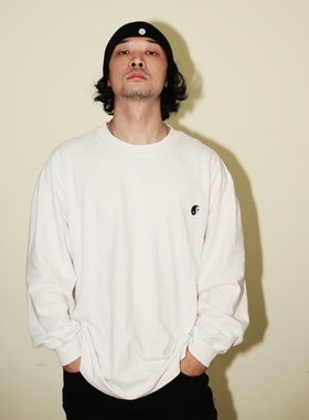 反向太极 宽松长袖加厚T恤 超显肩宽