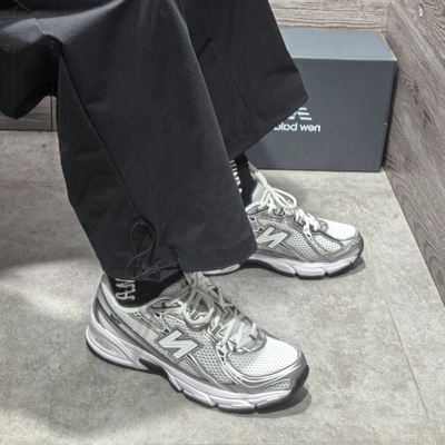 New Balance NB 740 舒适柔软 耐磨低帮儿童休闲鞋 白银黑GR740WN