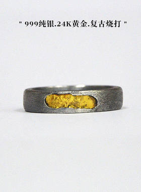 熊老三原创纯银女黄金情侣