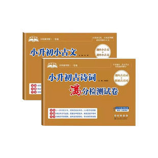 2024助考金卷小升初小古文古诗词五六年级冲刺名校满分检测试卷56年级新初一分班考试专项训练课内课外初古文古诗词阅读理解