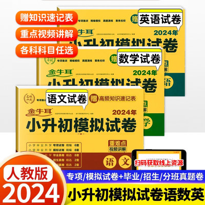 2024金牛耳小升初模拟试卷语数英