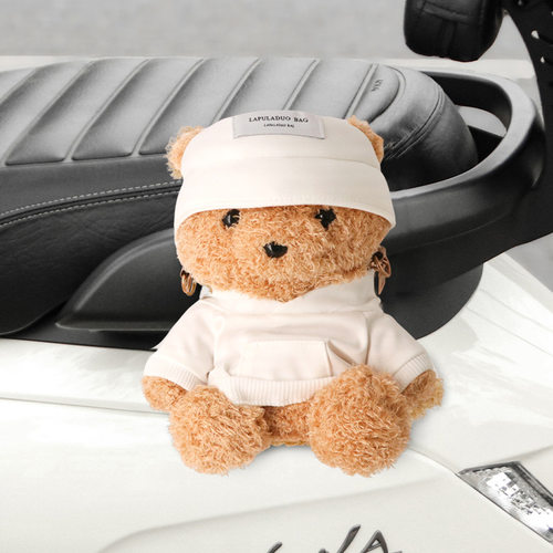 爱玛爱朵qb33电动车装饰品公仔卫士ab51车尾毛绒玩偶挂件配件摆件