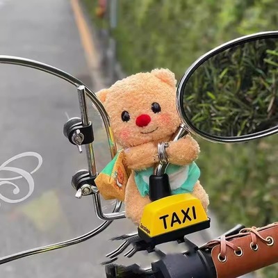 小牛f100电动车后视镜装饰品公仔f200毛绒玩偶挂件小配件摆件配饰