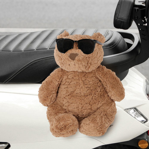 爱玛爱朵qb33电动车装饰品公仔卫士ab51车尾毛绒玩偶挂件配件摆件