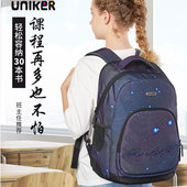 12岁儿童轻便减负耐磨双肩背包 6年级男6 UNIKER小学生书包女1