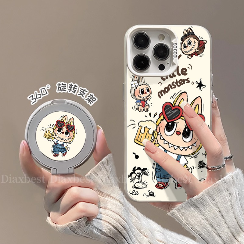 适用红米Note14手机彩银支架壳