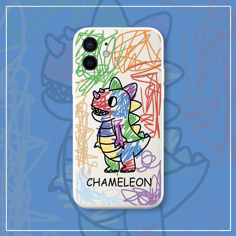 苹果新款个性风直边象牙白手机壳