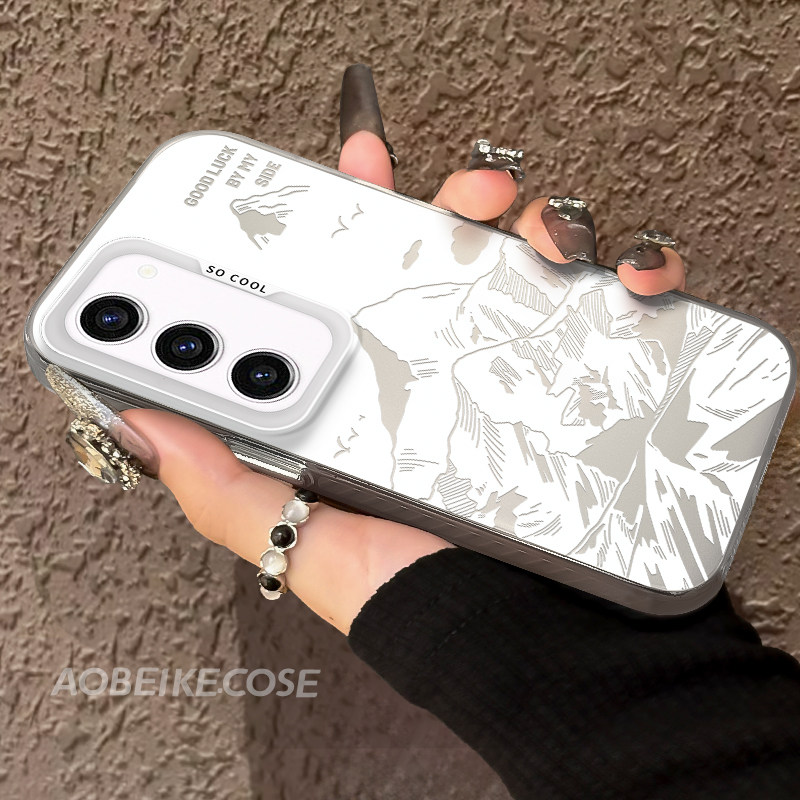 适用于三星s24手机壳彩银山脉