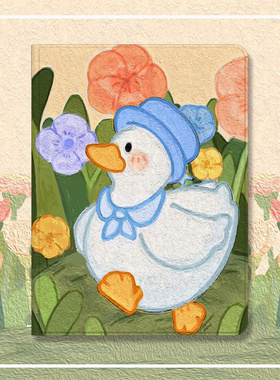 ipad保护套新款2021带笔槽pro11平板air4电脑iPadPro蚕丝纹鸭子12.9寸全面屏轻薄防摔mini迷你Ipad9壳女10.2