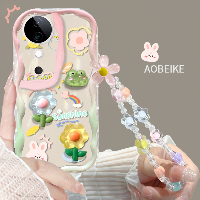 适用于vivos19奶油纹涂鸦熊