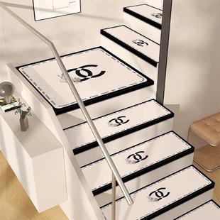 实木楼梯保护垫法式 小香风楼梯踏步垫吸水隔音防滑楼梯垫家用脚垫