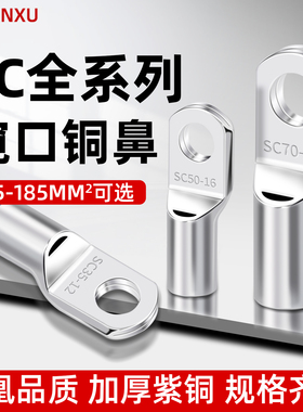 sc25-6/8/10/12铜接线鼻子25平方电缆线连接头窥口紫铜接线端子