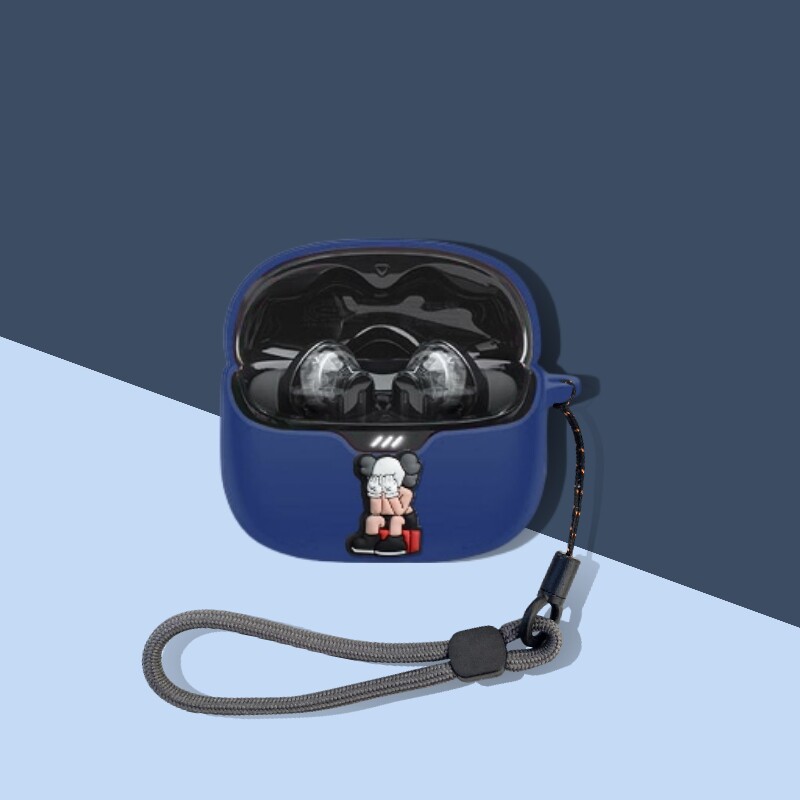 适用jbl小晶豆tune保护套硅胶JBL TUNE FLEX耳机保护壳JBL小晶豆降噪版耳机套无线降噪蓝牙防摔软壳硅胶卡通