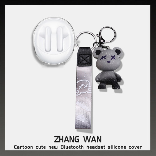 适用OPPO Enco R2耳机保护套Encor2真无线蓝透明壳保护套oppo enco air3无线蓝牙耳机保护壳卡通可爱