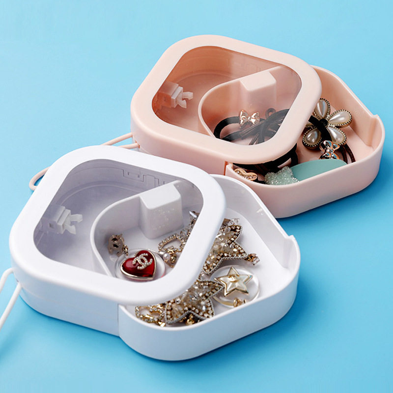 便携式收纳盒带挂绳按压开合饰品盒棉签发带小物件包包口袋整理盒,饰品/流行首饰/时尚饰品新,首饰箱,淘宝优惠券,粉丝福利购,淘宝优惠卷