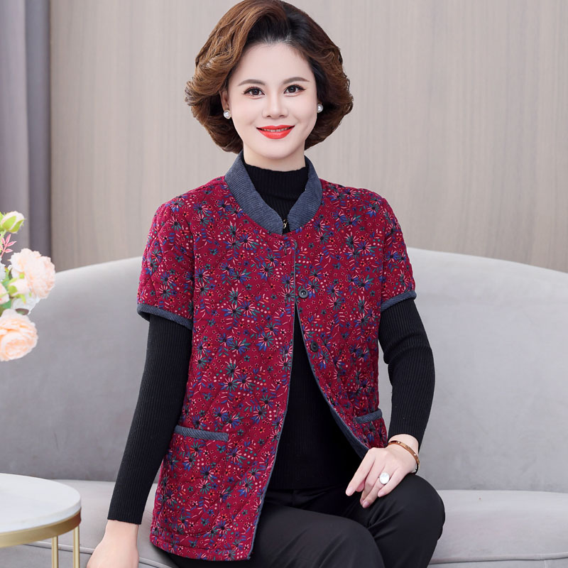 棉马甲加绒加厚护肩保暖外穿马夹