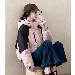 2025初冬新款今年流行爆款小香风巨好看的小个子冲锋衣休闲外套女