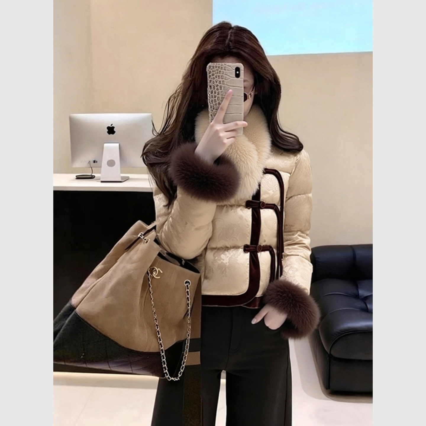 高级小众不撞款加厚短上衣