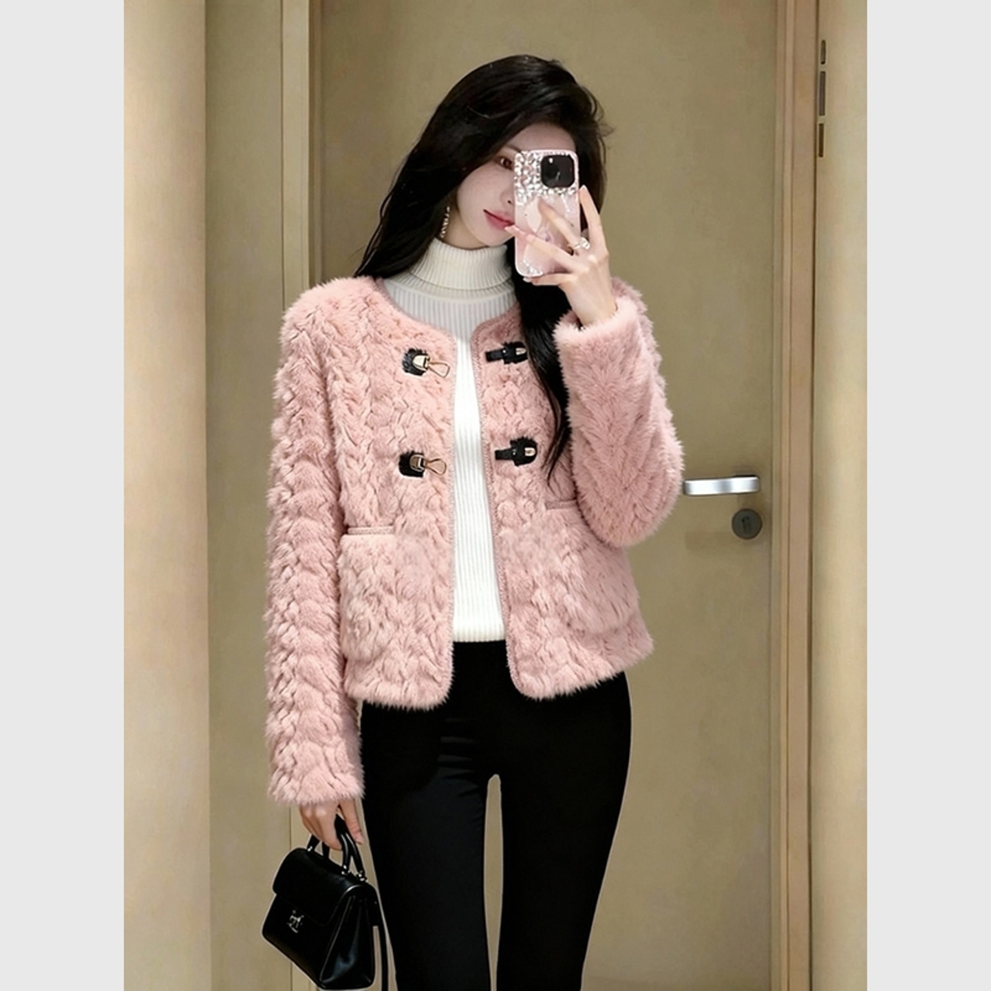 轻熟气质名媛加厚百搭短款上衣