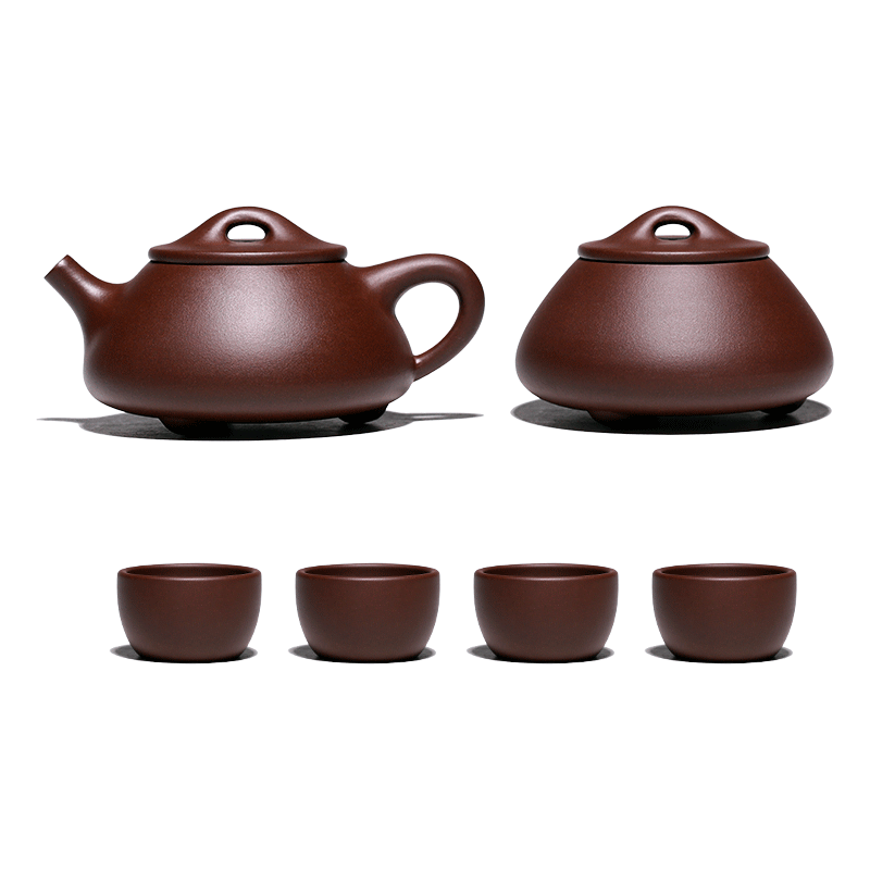 纯全手工名家风原矿球孔整套茶具