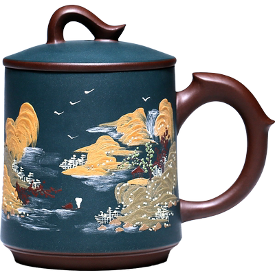 宜兴泡茶杯紫砂国工全手制