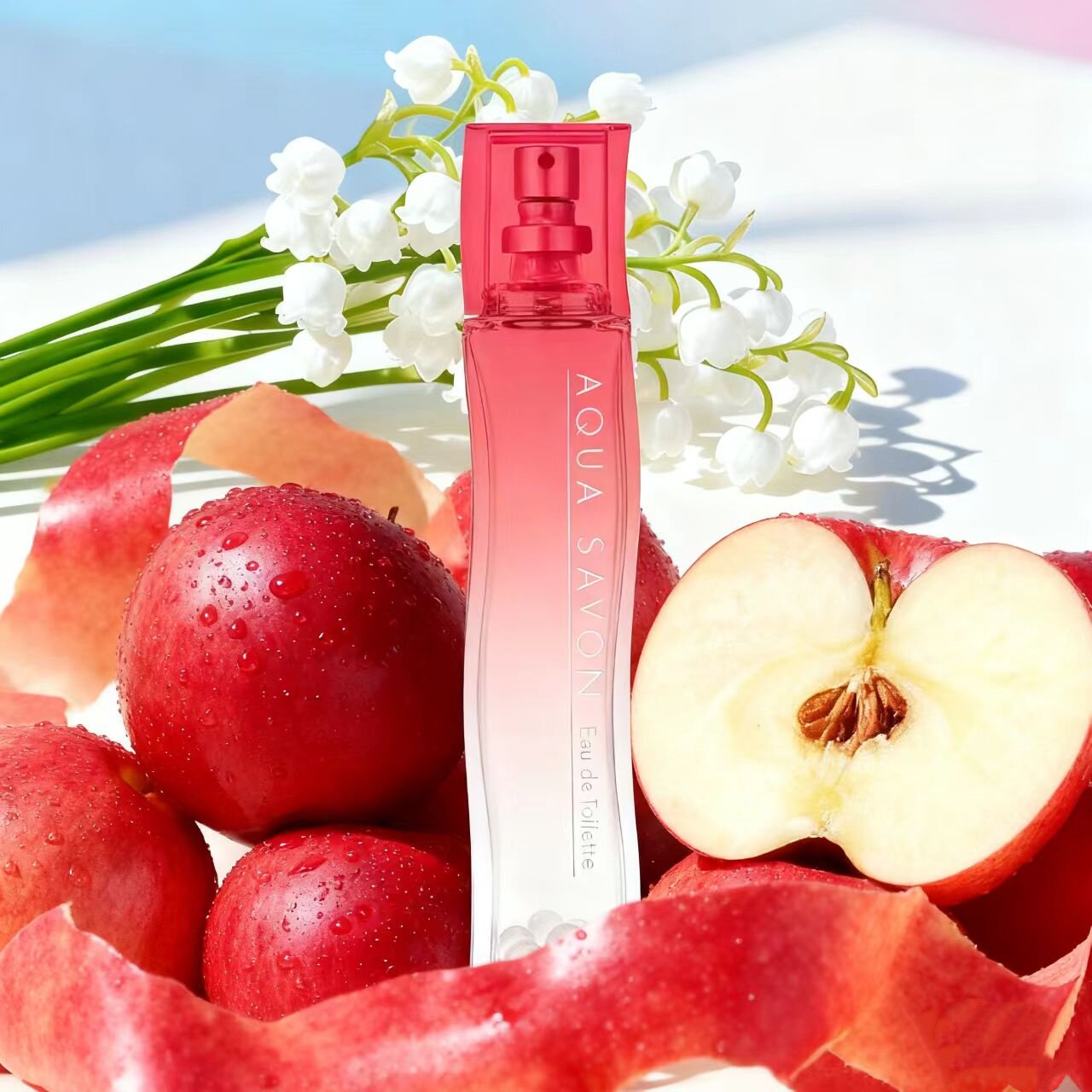 日本AQUA SAVON香水苹果花香樱花白棉香含羞草黄葡萄柚香试香小样