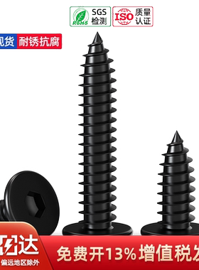 发黑色304不锈钢CA十字大薄头自攻螺丝扁平头尖尾螺丝钉M2M2.6-M8
