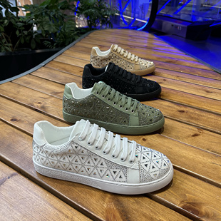 欧洲站男鞋休闲鞋黑色鞋子男鞋烫钻男鞋鞋子男士板鞋男款精神小伙