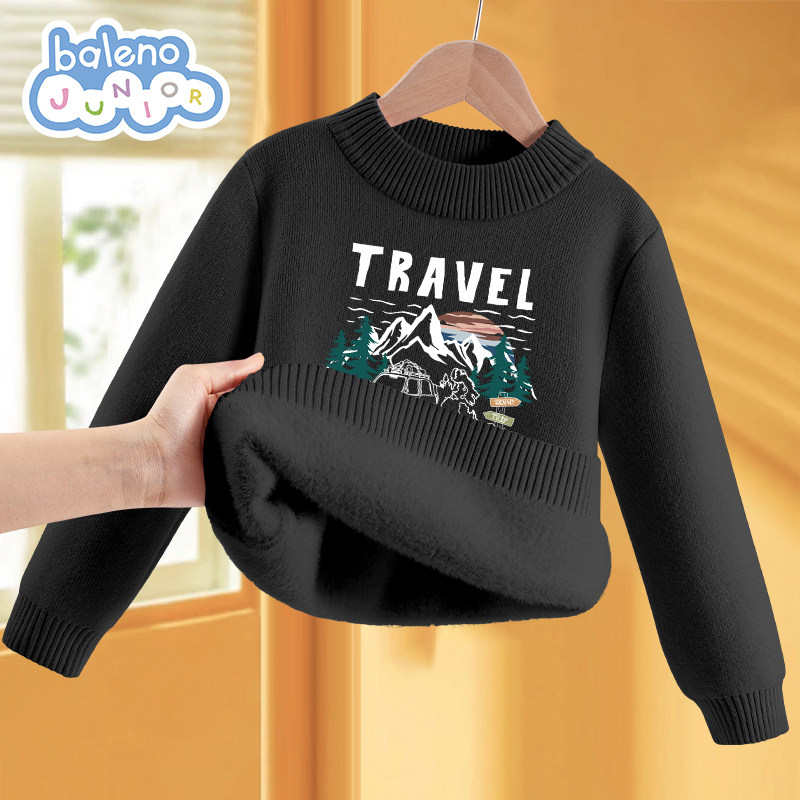 班尼路童装男童针织衫2025新款儿童加厚一体绒上衣男孩冬季毛衣P,童装/婴儿装/亲子装,毛衣/针织衫,淘宝优惠券,粉丝福利购,淘宝优惠卷