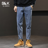 男士 帅气潮流修身 新款 班尼路SK牛仔裤 春秋季 百搭时尚 休闲长裤 子YS