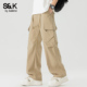 男2025夏季 薄款 直筒宽松阔腿工装 班尼路SK冰丝休闲裤 长裤 子男生YS