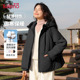 班尼路黑色休闲连帽棉服女款 百搭棉袄Q 轻便保暖韩系时尚 冬季 新款