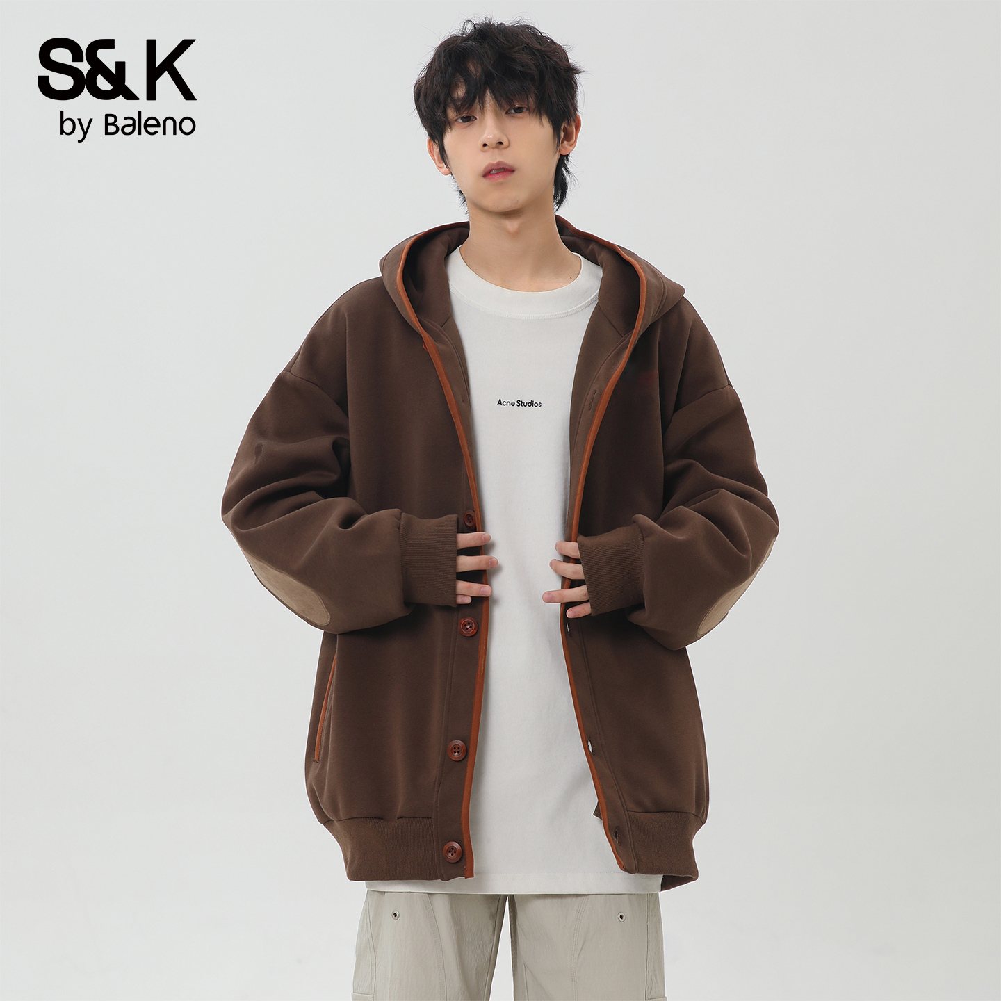 班尼路SK开衫连帽卫衣男冬季新款