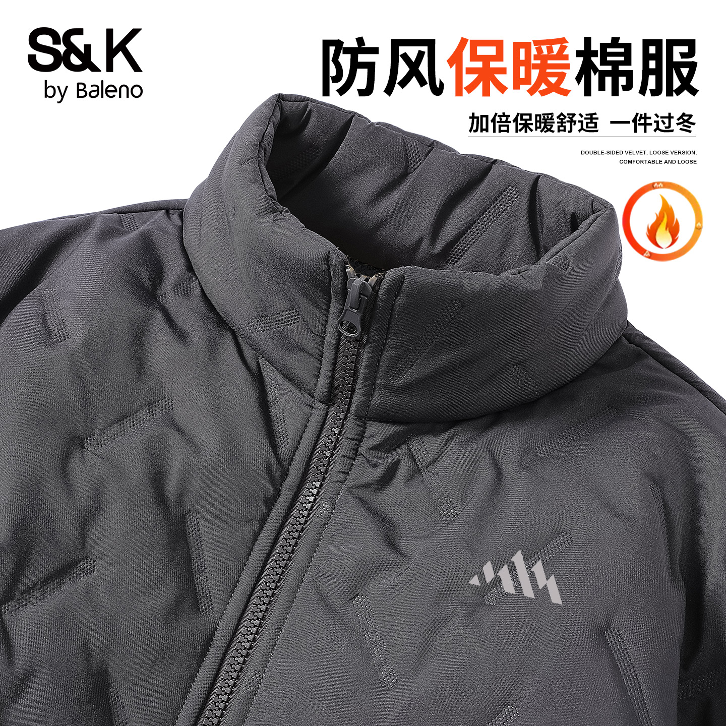 班尼路S&K防风保暖棉服男款冬季