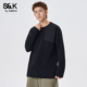 班尼路SK2026新款 圆领高弹纯色卫衣简约运动打底衫 长袖 T恤男士