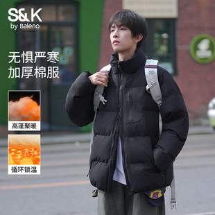 2025新款 班尼路工装 冬季 棉服男士 加厚保暖立领男生棉衣外套E 美式