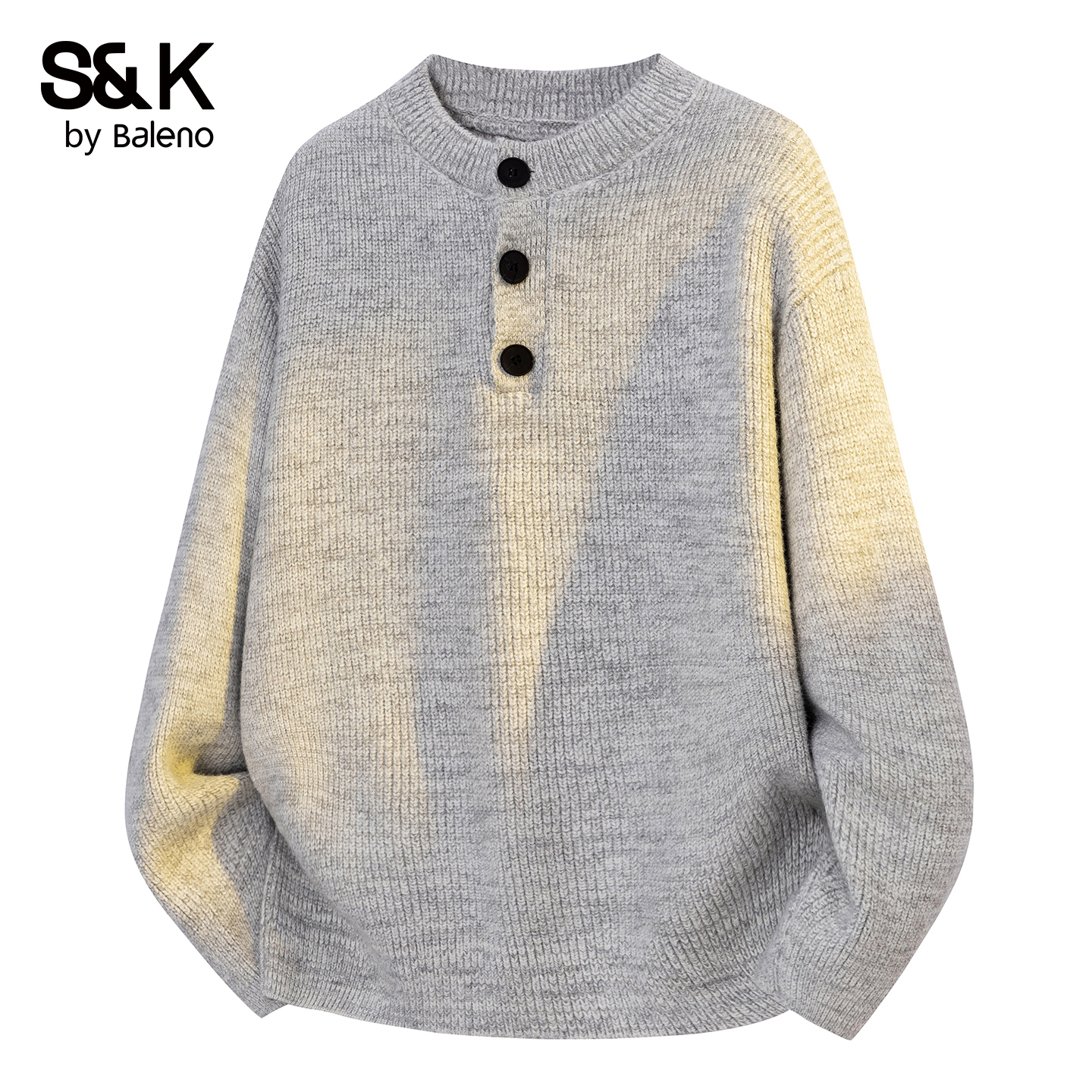 班尼路SK亨利领针织衫毛衣男秋季