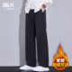 班尼路SK简约纯色直筒休闲裤 男YS 加绒西裤 男2026新款 宽松百搭长裤