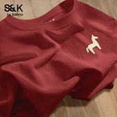 班尼路S&K系列圆领红色卫衣男冬季 马年本命年男士 2026新年衣服LF