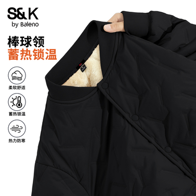 男士棉服冬季加绒加厚爸爸夹克