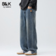 高街牛仔裤 男秋季 2025新款 班尼路SK美式 宽松百搭潮牌复古长裤 子YS