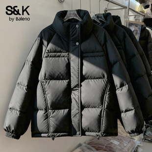 班尼路S&K系列黑色立领羽绒服女2026冬季新款巨好看保暖外套上衣H