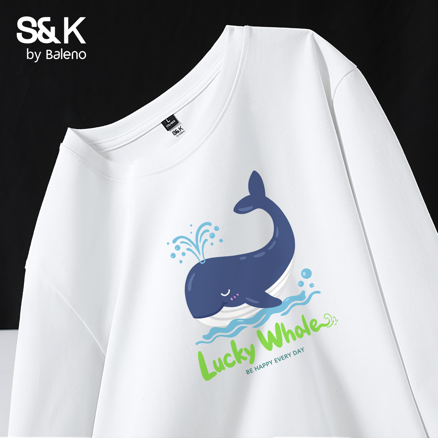 青少年纯棉长袖t恤男打底衫印花