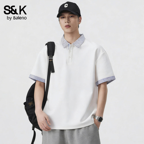 班尼路SK夏季撞色翻领短袖polo衫