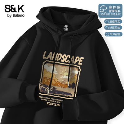 班尼路S&K棉感连帽卫衣男款秋季