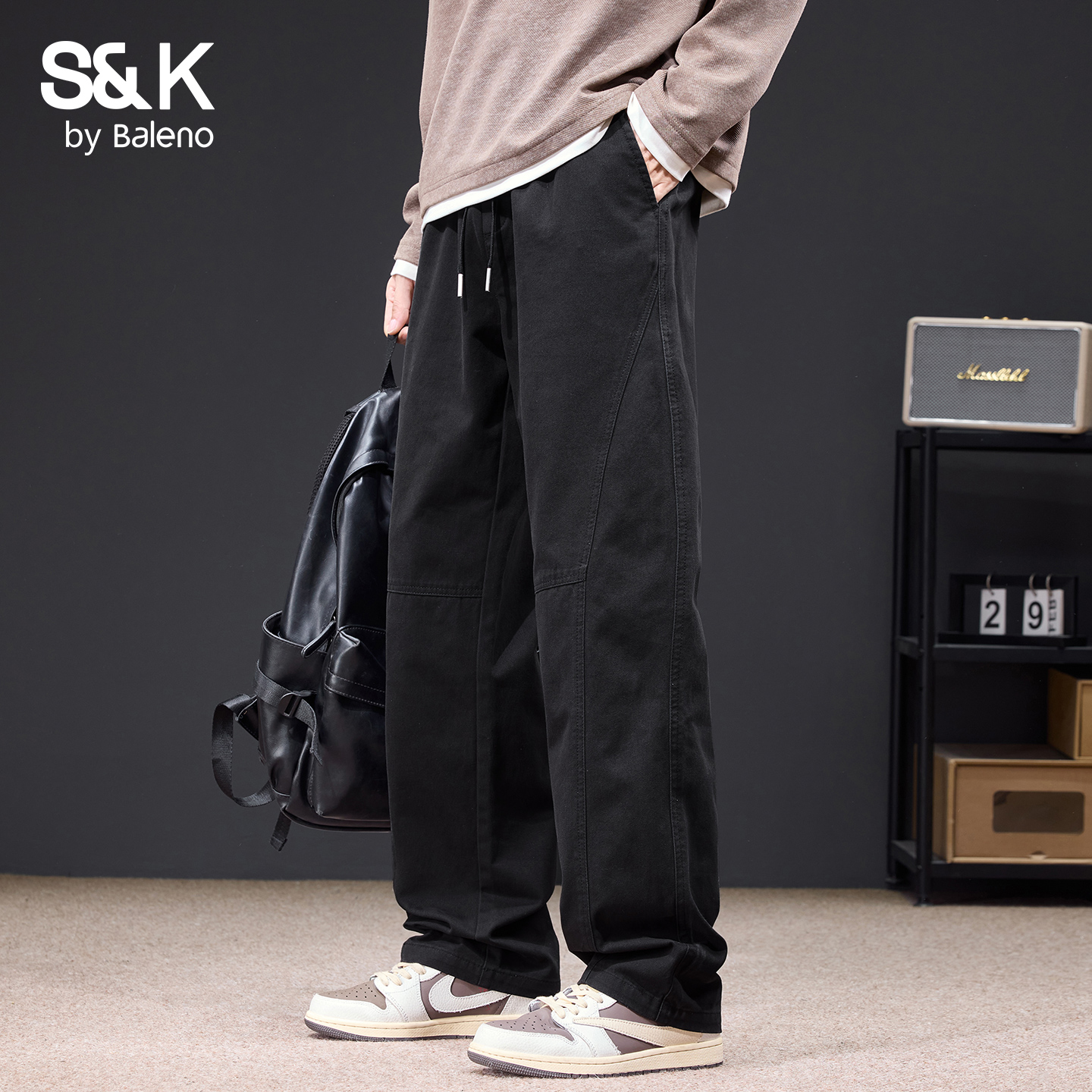 班尼路SK秋季纯棉工装裤男士新款